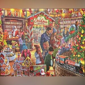 White Mountain 1000 piece Jigsaw Puzzle — “Christmas Sweet Shop” theme